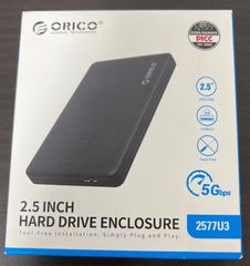 【未開封・未使用】ORICO 2.5インチ HDDケース USB3.0 SSDケース SATA3.0 ハードディスク ケース UASP対応 5Gbps高速 9.5mm / 7mm 厚両対応 4TBまで 工具不要 指紋防ぐ 2577U3