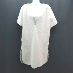 ◇ chocol raffine Vネック 裏起毛 シンプル 大人カジュアル 長袖 ロング丈 ワンピース 表記なし グレー レディース E  【1309040058477】