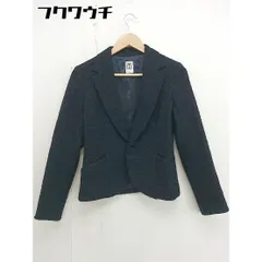 ◇ MK MICHEL KLEIN エムケーミッシェルクラン シングル 1B 長袖 テーラードジャケット サイズ38 ネイビー レディース  【中古】 【1110140008657】のサムネイル