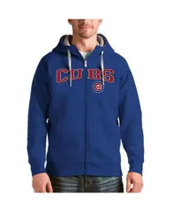 【送料無料】 アンティグア メンズ パーカー・スウェット アウター Men's Royal Chicago Cubs Team Logo Victory Full-Zip Hoodie Royal