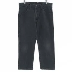 古着 ラスラー RUSTLER ブラックデニム ストレートデニムパンツ メンズw34相当/eaa404042