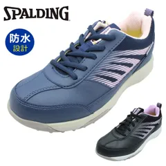 スポルディング SPALDING レディース 防水スニーカー CS356 スニーカー 3E 幅広 軽量 防水 ファスナー付き 夜間安全 パークゴルフシューズ CIS3560 Achilles アキレス　ネービーのサムネイル