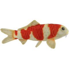 HANSA BH8308 錦鯉 紅白 35 KOI 鯉 コイ アクアリウム ニシキゴイ 泳ぐ宝石 柄 白黒 リアル ぬいぐるみ ハンサ 動物 アニマル 置物 人形 フィギュア 大きい 実物大 大型 ビッグ おすすめ かわいい おしゃれ とんぼ