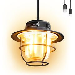 キャンプランタン 【充電式 レトロ キ 超高輝度1000ルーメン ャンプライト ポータブル 防水 4つのライトモード (1300-6500K) 無段階調光明】るさ キャンプ ハイキング 緊急防災 停電 緊急 非常用 釣りなどに (キャンピングライト-LY12)