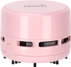 Tenwinデスクトップ掃除機 デスクトップ コンピュータキーボード 家具の表面 車の座布団 ミニ掃除機 （ピンク）