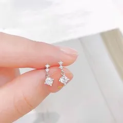 522 揺れるピアス　k18gp ジルコニアピアス　シルバー925 高品質