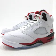 【三重本店】 中古 NIKE | ナイキ スニーカー AIR JORDAN 5 RETRO OG Fire Red Black Tongue ファイヤー レッド ブラックタン HQ7978-101 ホワイト サイズ：26.5cm 【126】