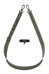 【迅速発送】【SwitchEasy】 スマホ ショルダー 首掛け 肩掛け 斜めがけ 太め ストラップホルダー 付 スマホショルダー ストラップ 落下防止 スマホストラップ 携帯ストラップ Easy Strap (20mm) カクタスグリーン