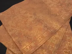 平和屋着物■六通柄袋帯　切り嵌め花鳥文　金糸　逸品　ga1495