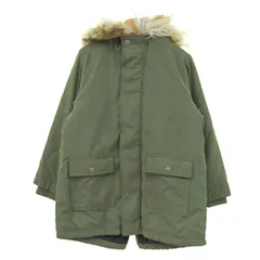 グローバルワーク モッズコート アウター 中綿ジャケット ジャンパー キッズ 男の子用 Lサイズ カーキ GLOBAL WORK 【中古】