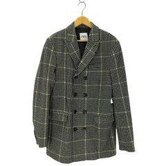 ザラ ZARA DOUBLE BREASTED CHECK THREE QUARTER LENGTH COAT メンズ import：M 