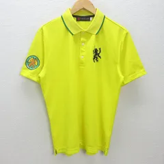 D■ビバハート/VIVA HEART 半袖ドライポロシャツ/ゴルフ【52】黄/MENS■70【中古】のサムネイル