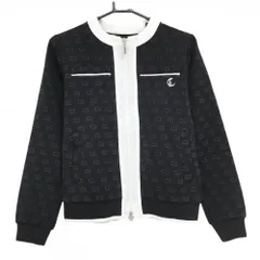 【新品】キャロウェイ レッドレーベル ブルゾン 黒×白 総柄 ラインストーン レディース M ゴルフウェア Callaway