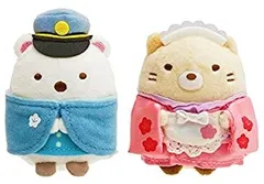 【中古】（すみっコぐらしShop東京駅店限定） すみっコぐらし てのりぬいぐるみ セット しろくま ＆ ねこ 大正ロマンスタイル 東京駅店4周年記念 限定 グ