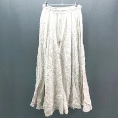 ◇ FREAK'S STORE ウエストゴム 腰ひもあり 透け感なし ロング フレア スカート サイズFREE ライトベージュ レディース E  【1307260023985】のサムネイル