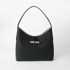 新品 ロンシャン LONGCHAMP ハンドバッグ ル ロゾ ホーボーバッグ Mサイズ ノワール