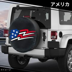 タイヤカバー スペア ジムニー タイヤ 背面 保護 PVC 耐熱 耐水 高機能 紫外線 簡単装 収納 16インチ (アメリカ)