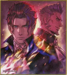 【中古】紙製品 [単品] バロック・バンジークス＆ハート・ヴォルテックス 塗和也描き下ろしミニ色紙 「Switchソフト 大逆転裁判1＆2 成歩堂龍ノ介の冒險と覺悟 龍ノ介の思ひで浪漫セット」 イーカプコン限定購入特典