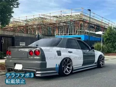 フジミ R34　BNスポーツエアロ　フェンダー叩き出し　制作途中　ジャンク フジミ R34 BNスポーツエアロ フェンダー叩き出し 制作途中