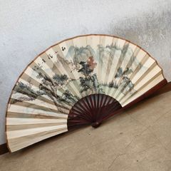 ◆大型扇子 うちわ レトロ アンティーク