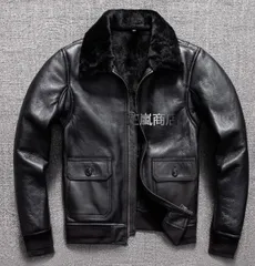 美品■最上級 羊革メンズ 本革 レザージャケット 头层牛皮 翻領 フライトジャケット 加棉 大きいサイズ 秋冬 ブラック S-5XL