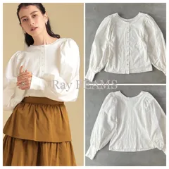 Ray BEAMS レイビームス 22AW バルーンスリーブキリカエTシャツ カジュアルにもキレイめにも◎ 前後2WAY １枚でも◎ WHT One 定価9,350円
