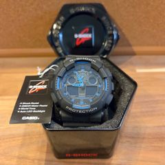 【新品未使用品】CASIO  カシオ G-SHOCK 腕時計 メンズ GA-100-1A2ER ブラック×ブルー　◇