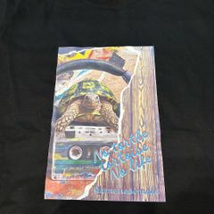 ミュージックヒョウモンガメ 半袖TシャツL黒 亀オリジナルTシャツ