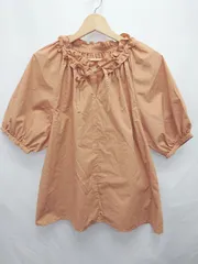 ◇ ⊂ UNITED ARROWS ユナイテッドアローズ リボン 五分袖 カットソー サイズ表記なし オレンジ レディース E  【1506180009400】