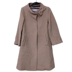 Z1515 【美品】Anatelier アナトリエ  ウール　アルパカ混　ロングコート　ベージュ　レディース　36  ワールド　オシャレ　リボン　人気完売　お嬢様