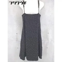 ◇ RAY CASSIN レイカズン ドット 水玉 キャミソール 膝下丈 ワンピース サイズF ブラック レディース 【中古】 【1103010010690】