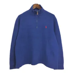 Polo by Ralph Lauren ポロ ラルフローレン ハーフジップ コットンセーター ブルー (メンズ XL相当) 中古 古着 T2085