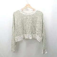 ◇ ⊇ Discoat ディスコート 長袖 丸首ニット サイズF グリーン系 レディース E  【1507030013943】