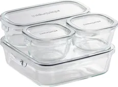 【人気商品】PCPRN4GY22 パック&レンジ システムセット・ミニ クールグレー 保存容器 耐熱ガラス iwaki(イワキ)