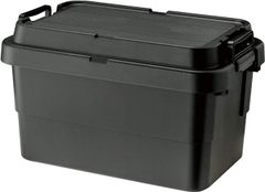 【送料無料】リス(RISU) 収納ボックス トランクカーゴ 50L ブラック 日本製 TC-50S コンテナ ボックス スタッキング 屋外収納 キャンプ 防水