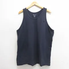 XL/古着 チャンピオン champion タンクトップ メンズ ワンポイントロゴ コットン 黒 ブラック 25may27 中古
