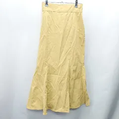 ◇ ⊂ N. NATURAL BEAUTY BASIC ロング丈 フレア スカート サイズM イエロー レディース E  【1409240000075】