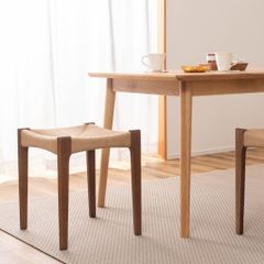 【新品】天然木 アッシュ　スツール チェア チェアー 椅子 イス 木製 木脚 ペーパーコード リゾート アジアン シンプル ナチュラル ブラウン