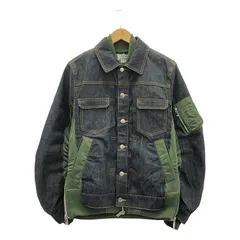 sacai デニム×カーキ ドッキングジャケット デニムジャケット ブルゾン sacai/サカイ】より21AWアイテムデニム ドッキングブルゾンが