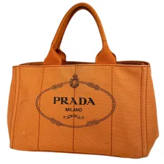 プラダ PRADA カナパ トート 2WAY ショルダーバッグ ハンドバッグ トートバッグ キャンバス オレンジ レディース 【中古】