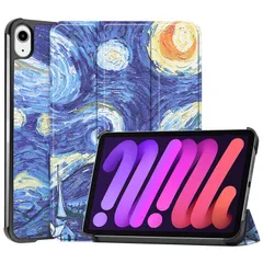 新品 For New Apple iPad Mini7 ケース iPad mini6 第6世代 8.3インチ カバー 軽量 薄型 耐衝撃 傷防止 PU レザー スマートカバー ハード 背面 三つ折り スタンド オートスリープ ウェイクアップ 機能 iPad M