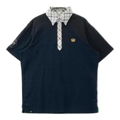 サイズ：LL FILA GOLF フィラゴルフ  半袖ポロシャツ ボタンダウン チェック柄 ブラック系 [240101435962] ゴルフウェア メンズ ストスト