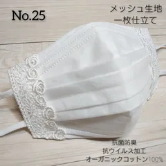 抗菌防臭メッシュ一枚仕立て　不織布マスクが見えるカバー　No.25