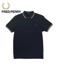 新品 未使用 並行輸入 メンズ ポロシャツ FRED PERRY フレッドぺリー 半袖 TWIN TIPPED 511029 ネイビーWR