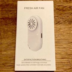 ★新品★ FRESH AIR FAN マスクファン　【White】白　コロナ対策　ウイルス対策　小型扇風機