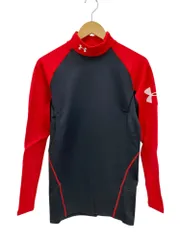UNDER ARMOUR (アンダーアーマー) スーペリア コールドギア コンプレッション 長袖シャツ サッカーインナーウェア MSC1412 XL ブラック×レッド メンズ/028