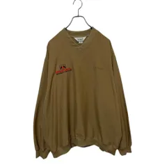 【L.L.Bean】 90s 企業ロゴ刺繡 Vネックプルオーバー S-2247