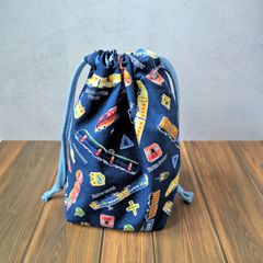 コップ袋電車柄★ハンドメイド新品