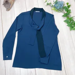 2400Z セオリーリュクス ボウタイブラウス 大きいサイズ XLトリアセテート