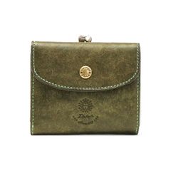 美品 デンハマノ レザー リトロ 王冠 二つ折り財布 シャンパンゴールド